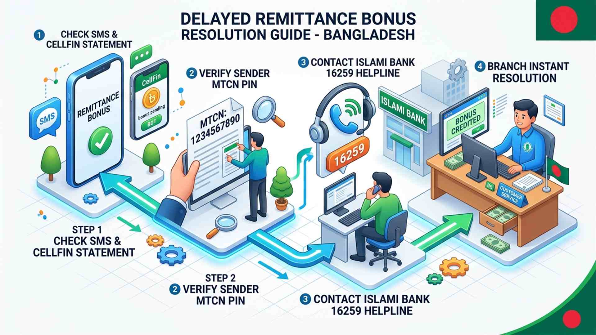 Delayed Remittance Bonus Resolution Guide - রেমিট্যান্স বোনাস বিলম্বে সমাধানের ধাপসমূহ