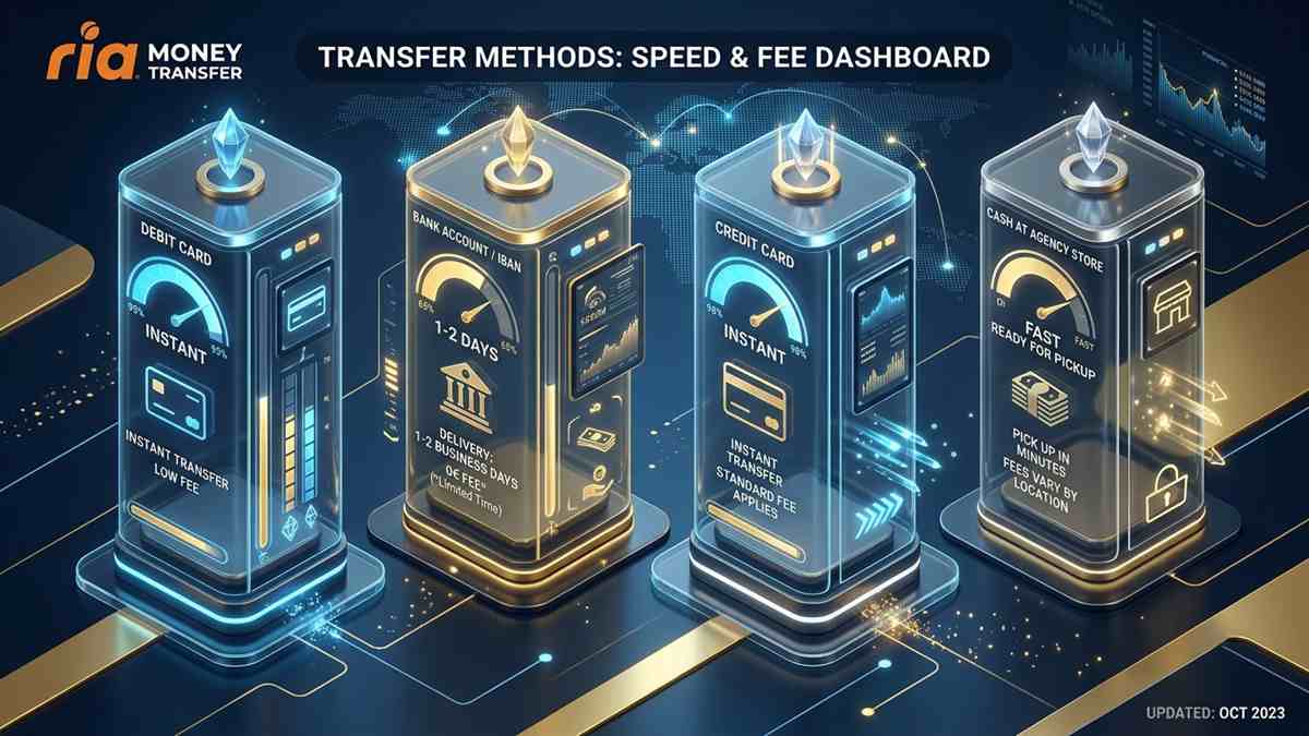Ria Transfer Methods Speed and Fee Dashboard 2026 Ria Money Transfer Fees and Delivery Speed - আজকের ইউরো রেট 2026