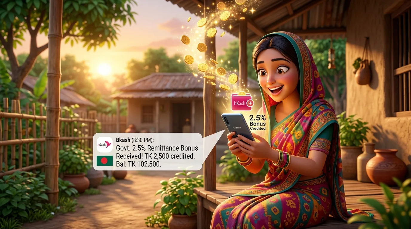 বিকাশ ও নগদে সরকারি রেমিট্যান্স বোনাস পাওয়ার নিয়ম ২০২৬